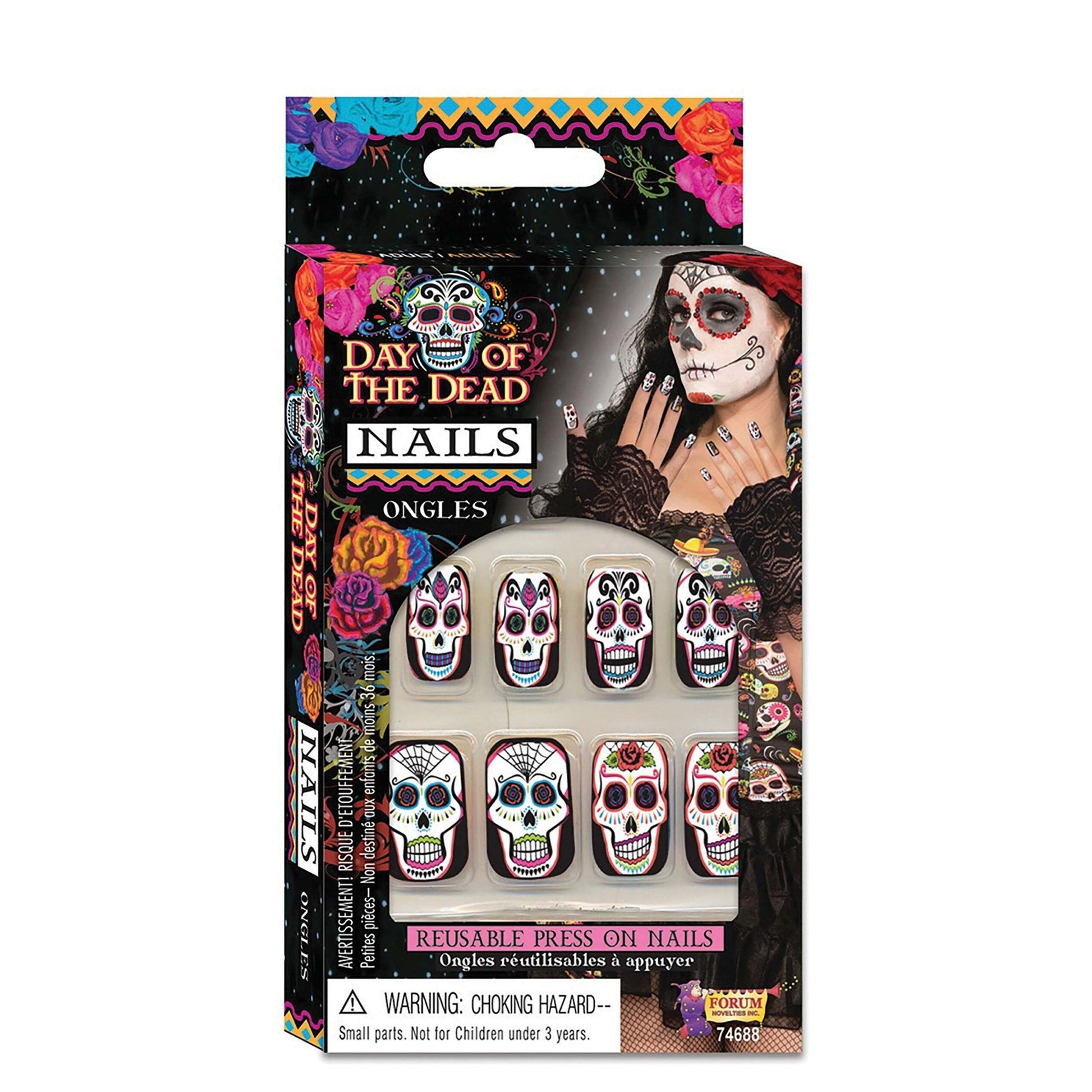 Day Of The Dead Nails Costume Accessories Female 1