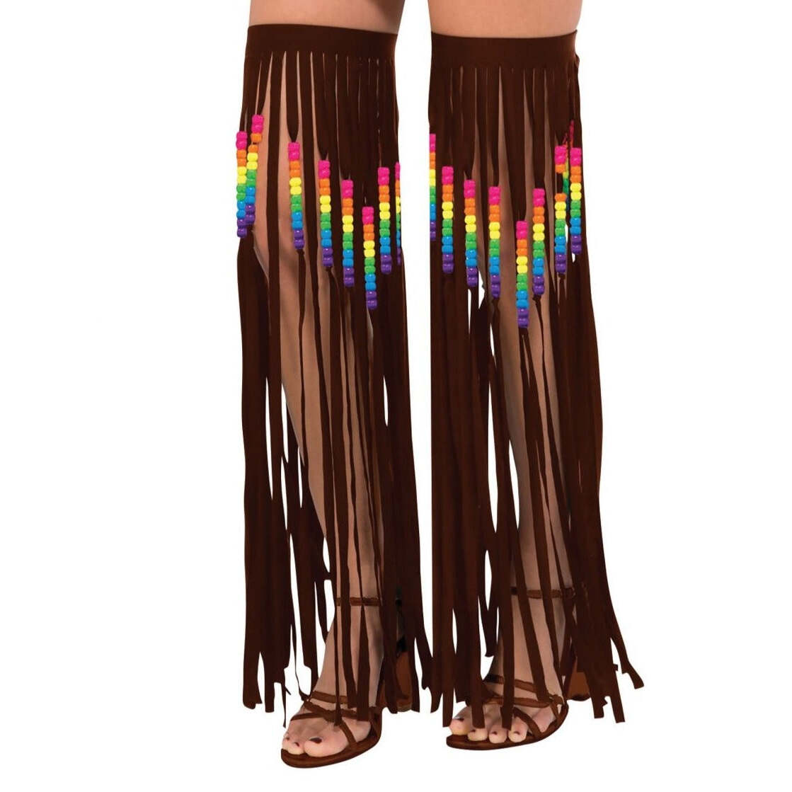 Hippie Leg Garlands Beaded Fringed Costume Accessory 1