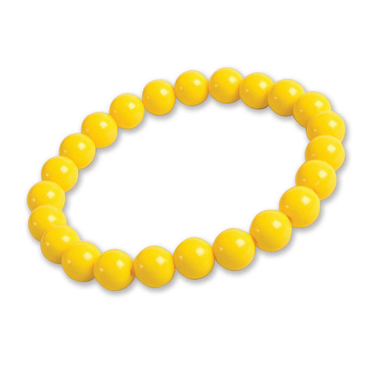 Pop Art Pearl Bracelet Yellow Costume Accessories Female 1