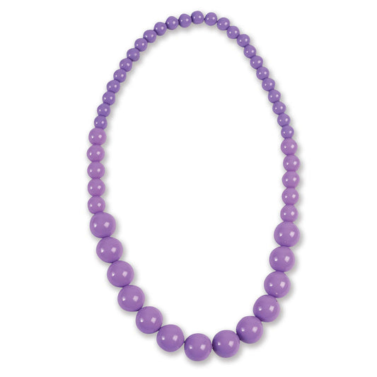 Pop Art Big Pearl Necklace Lavender Costume Accessories Female 1