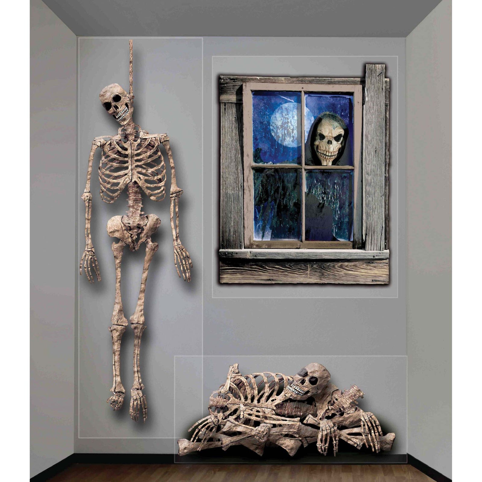 Haunted House Ghastly Giant Walldecor Halloween Items Unisex 1