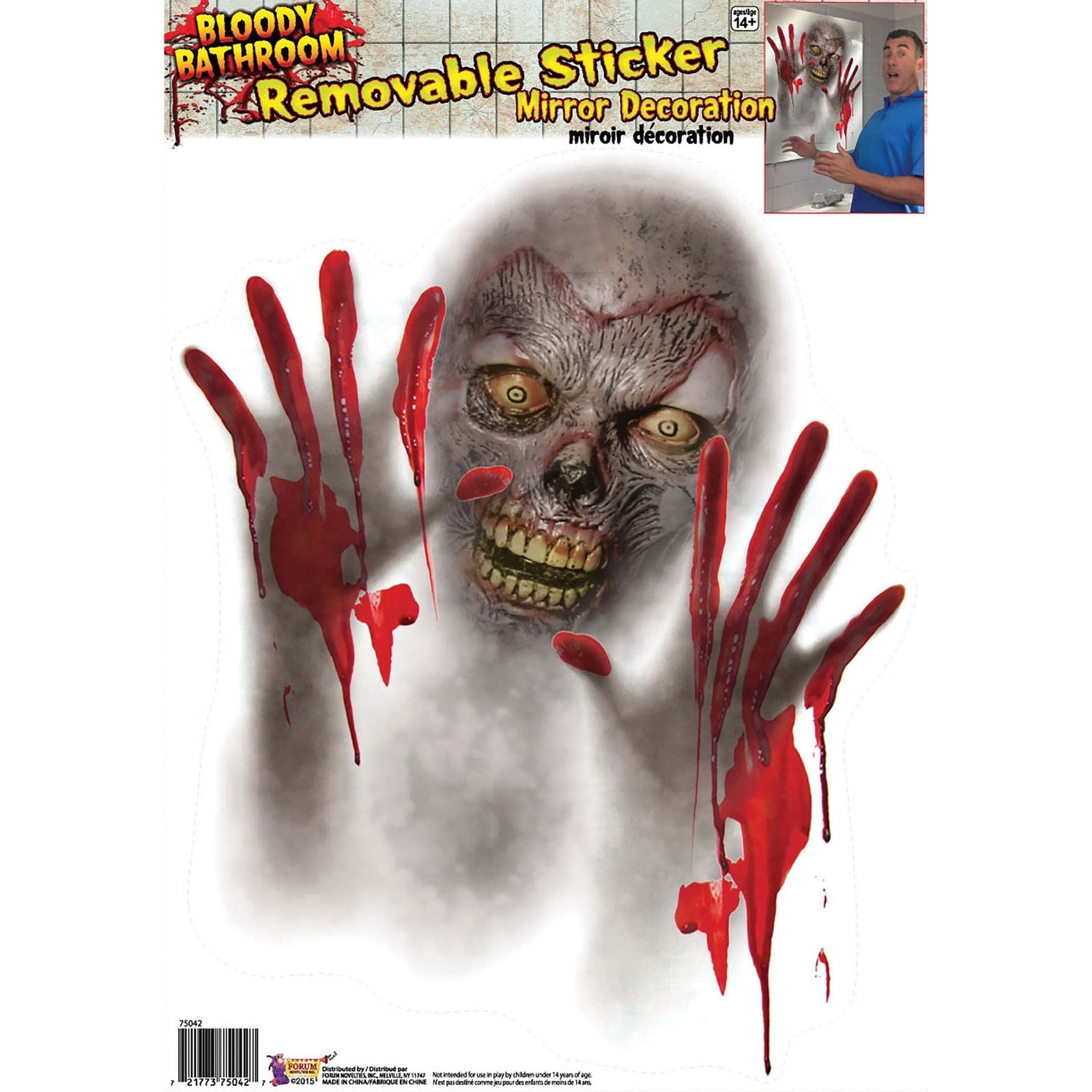 Bloody Bathroom Mirror Stickers Halloween Decoration 1