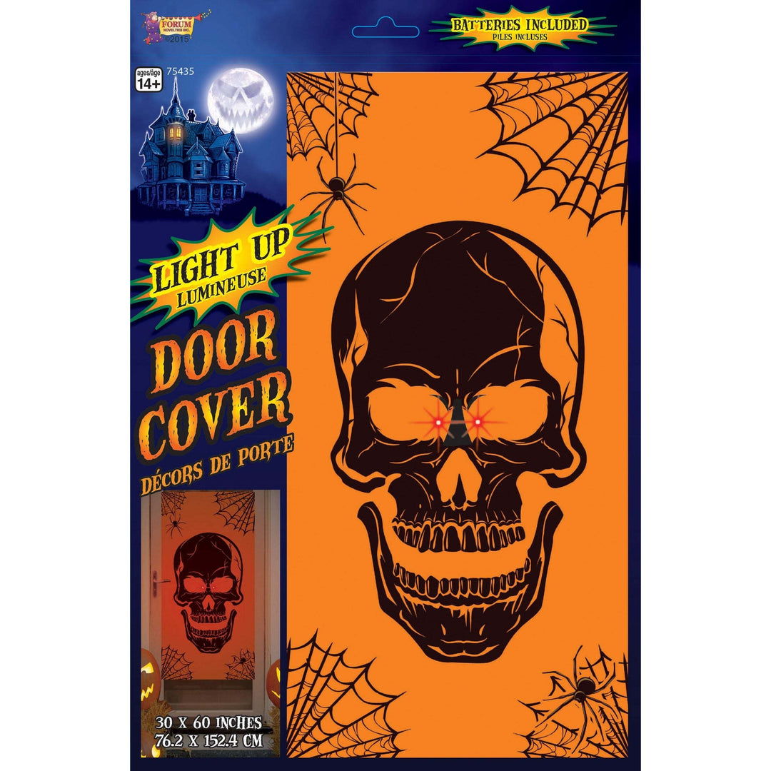 Light Up Door Cover Skull Halloween Items Unisex 1