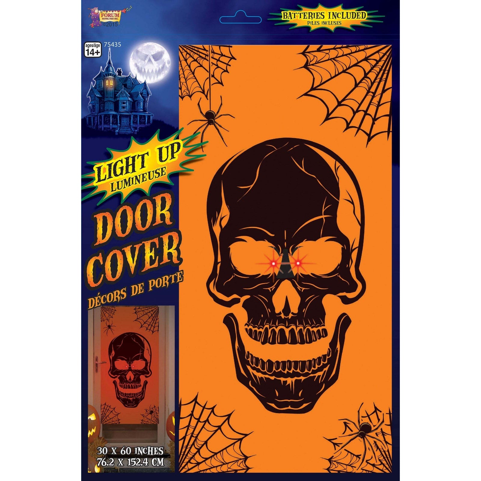 Light Up Door Cover Skull Halloween Items Unisex 1