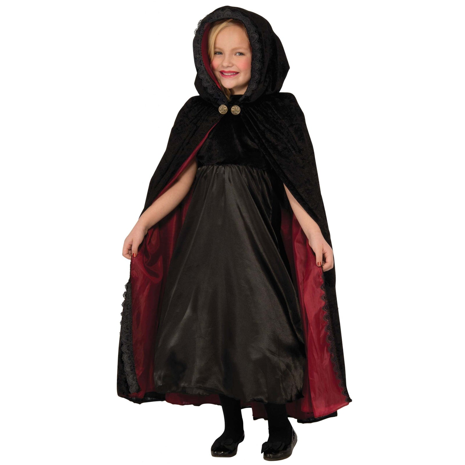 Gothic Vampiress Cape Childs Childrens Costume Female 1