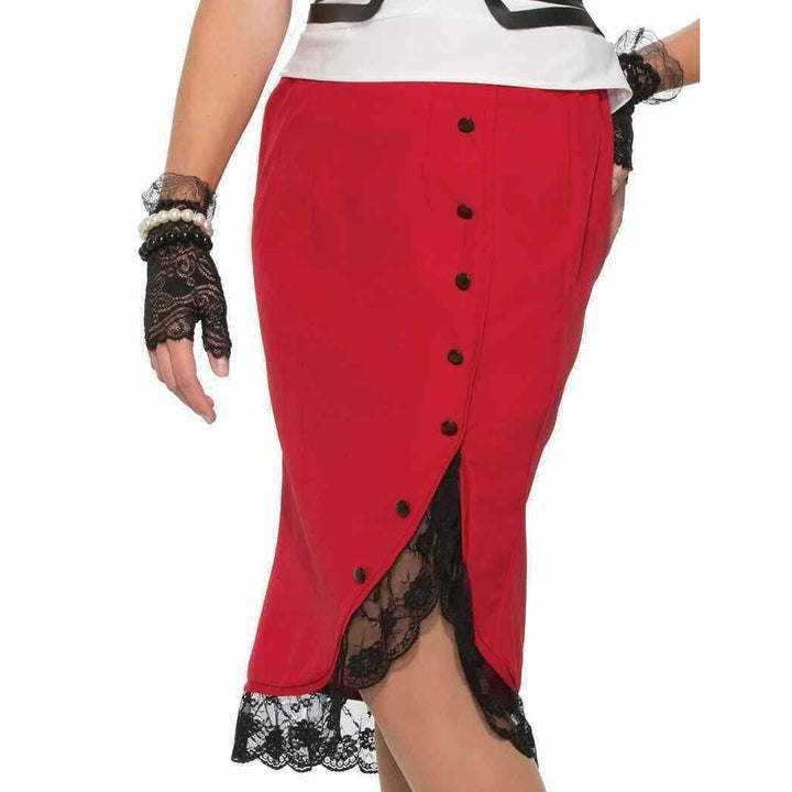 1940s Pencil Skirt Red Adult Costume 1