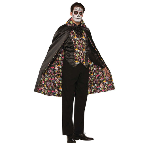 Day Of The Dead Cape Adult Costume Male 1