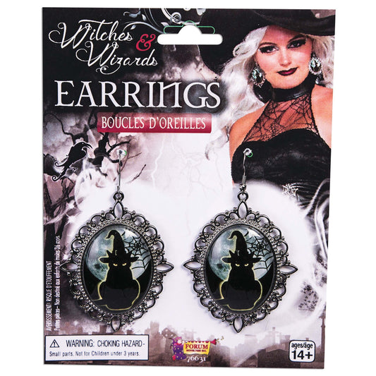 Witches Cameo Earrings Costume Accessories 1