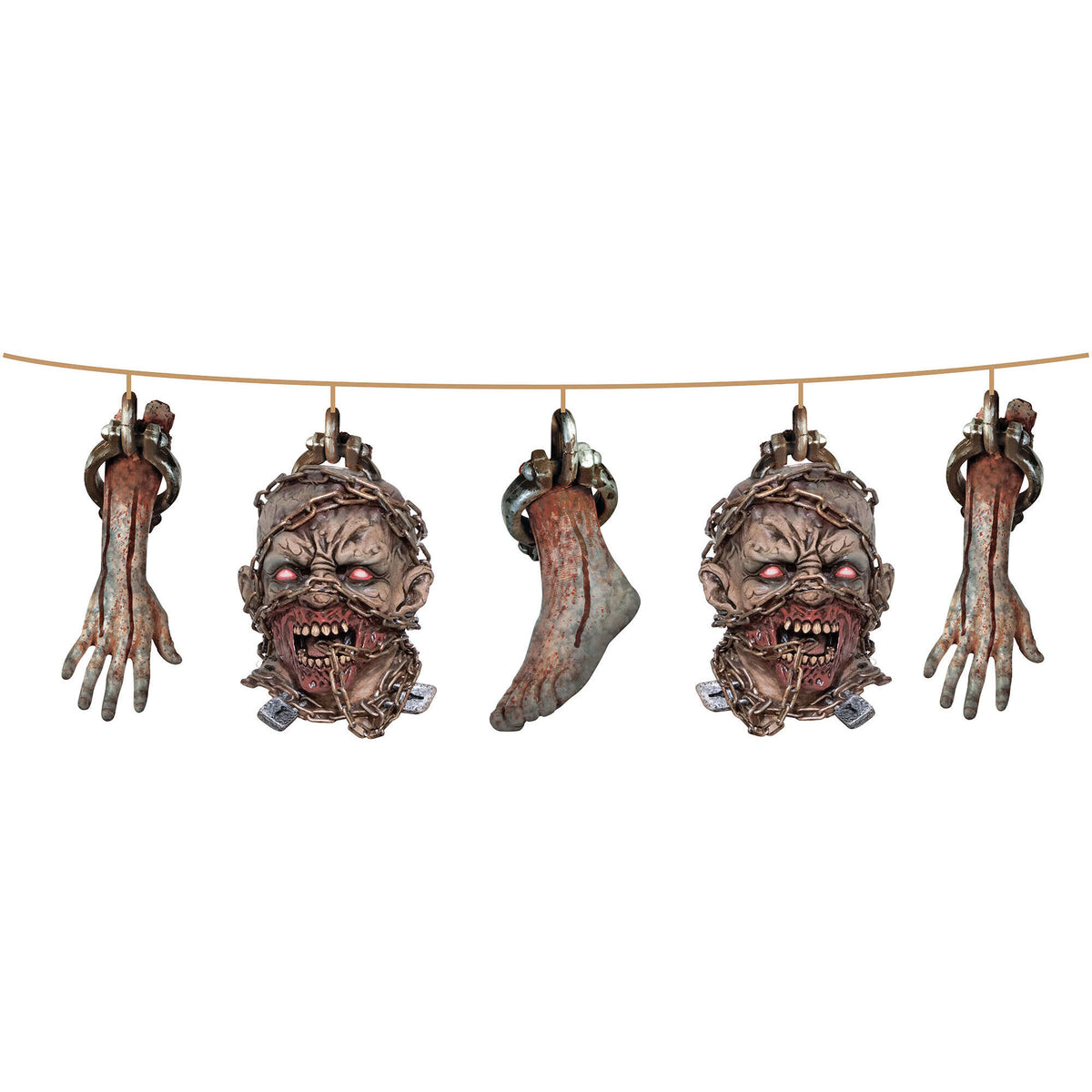 Zombie Head + Limbs Garland Halloween Items 1