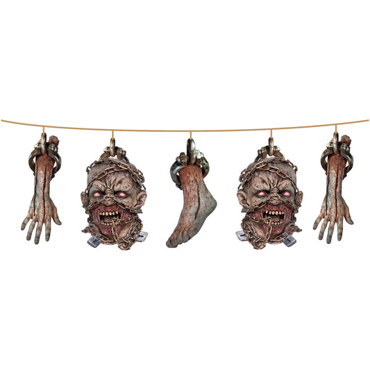 Zombie Head + Limbs Garland Halloween Items 1