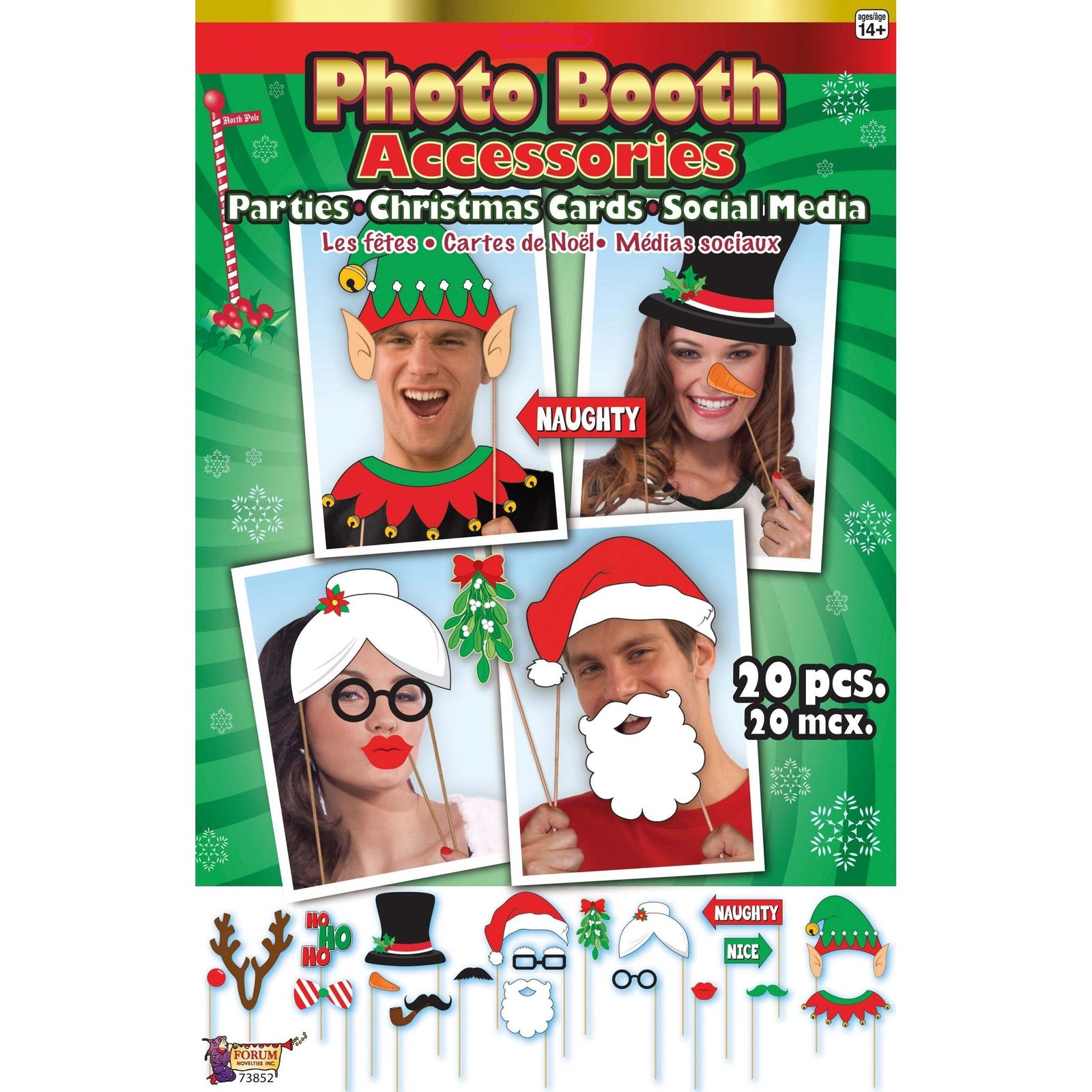 Christmas Photobooth Kit 20pcs Set Party Goods 1