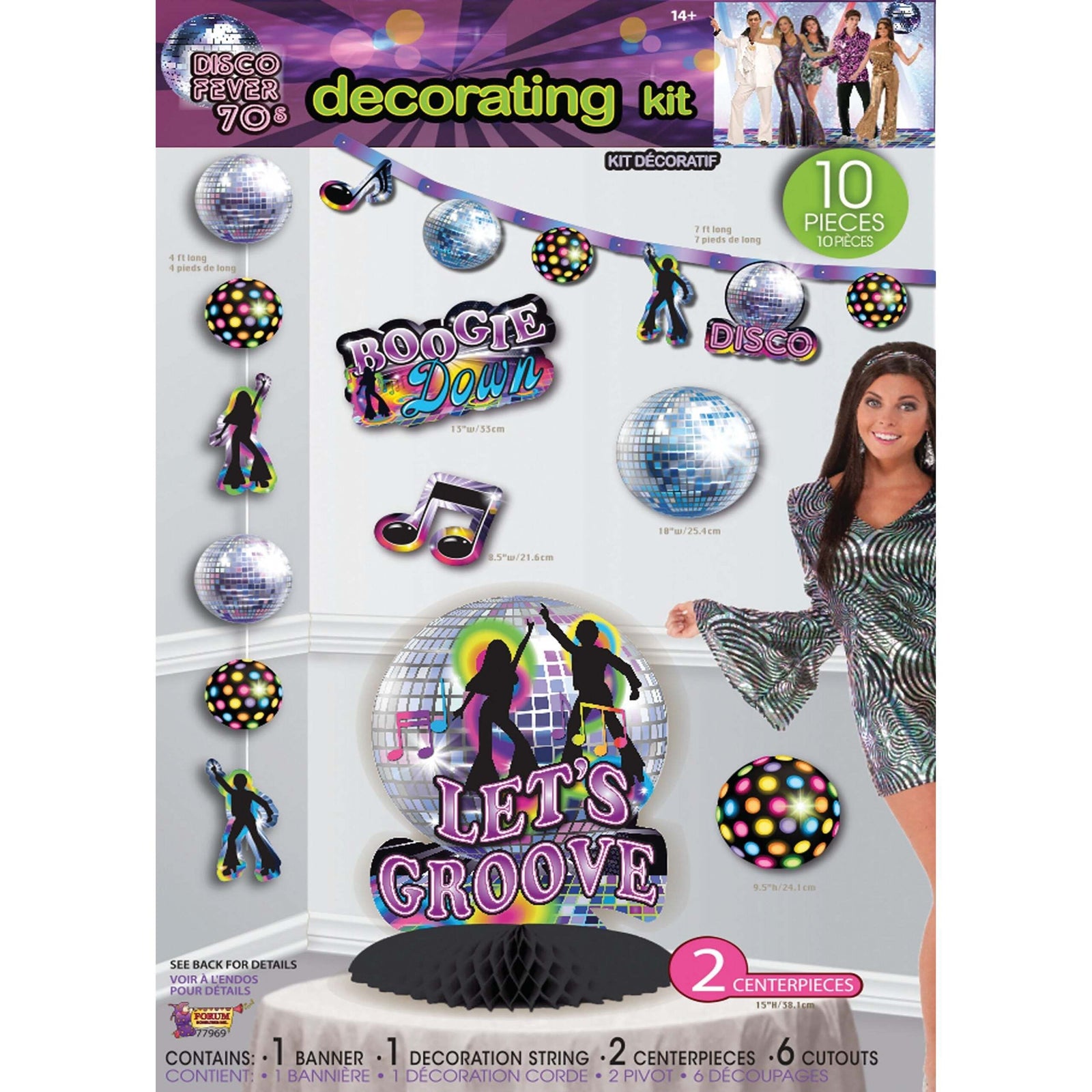 Disco Party Decorating Kit 12pc Goods 1