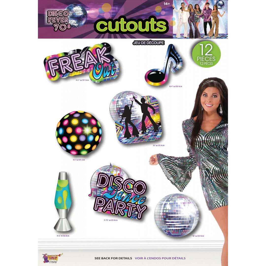Disco Party Cut Outs 12pc Goods 1