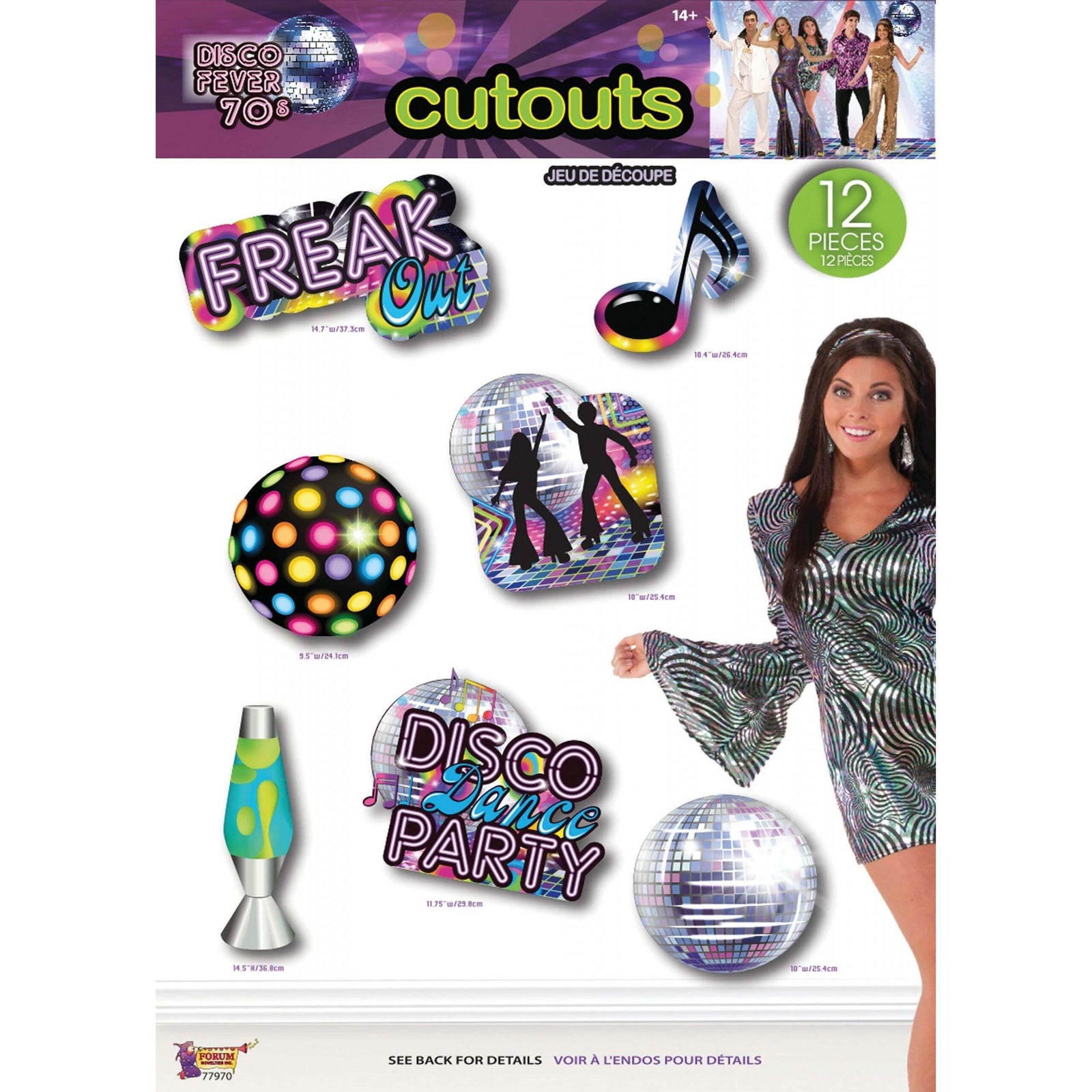 Disco Party Cut Outs 12pc Goods 1