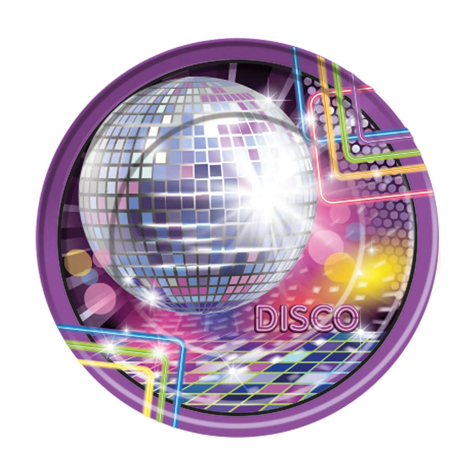 Disco Large Plate 8pc Party Goods 1
