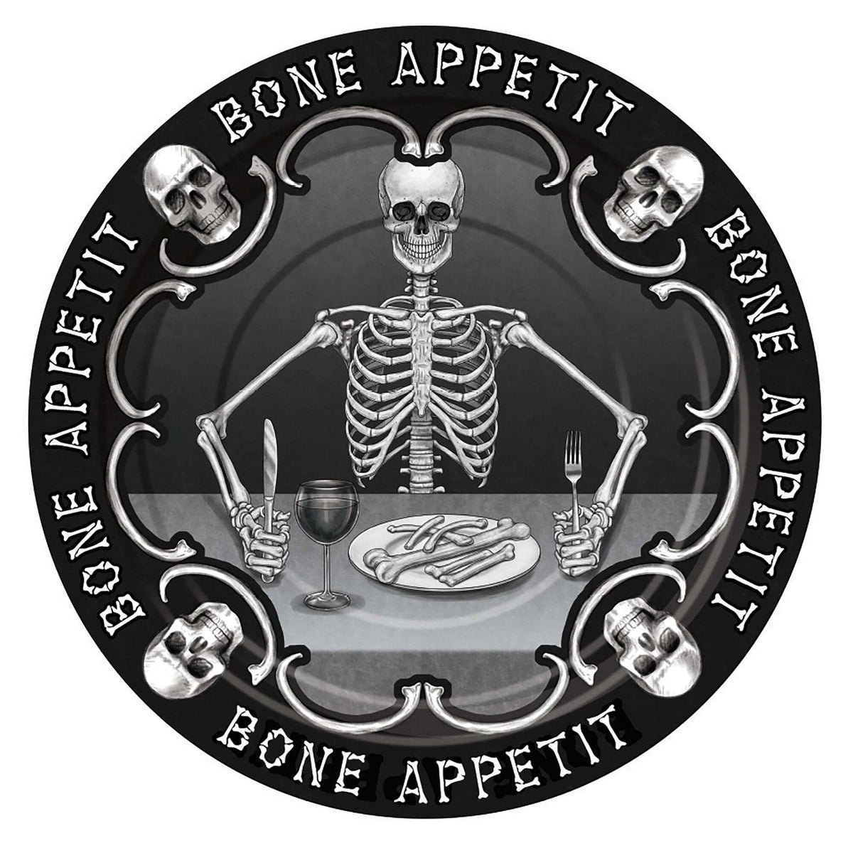 Bone Appetit 7" Plate Party Goods 1