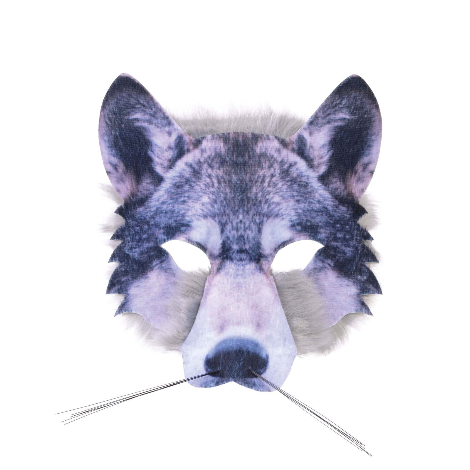 Wolf Face 1/2 Mask Realistic Fur 1