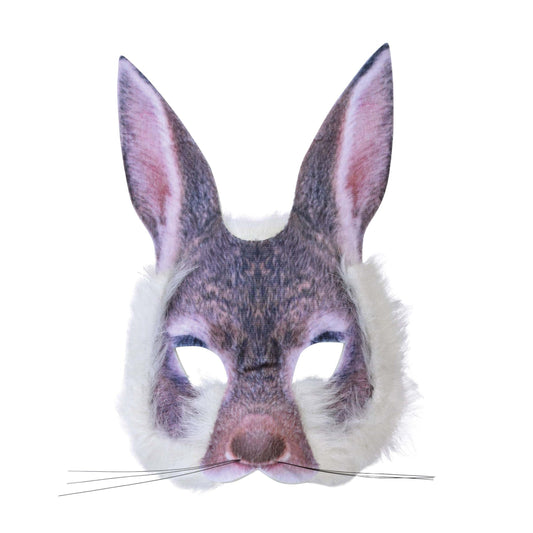Realistic Fur Bunny Rabbit March Hare Face Mask 1