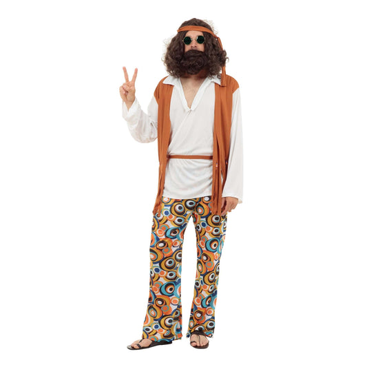 Hippy Man Costume Adult 1960s Style Festival 1