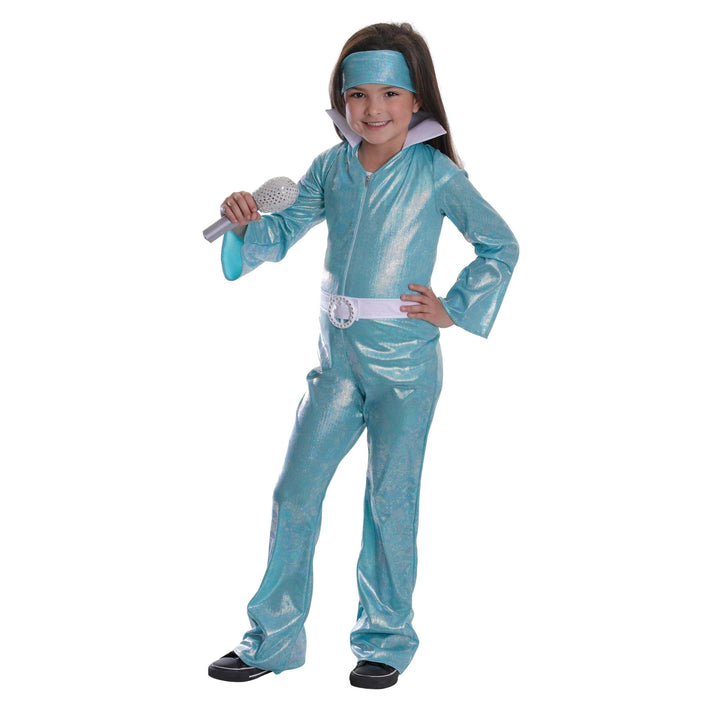 Pop Star Diva Childrens Costume Eurovision Jumpsuit 1
