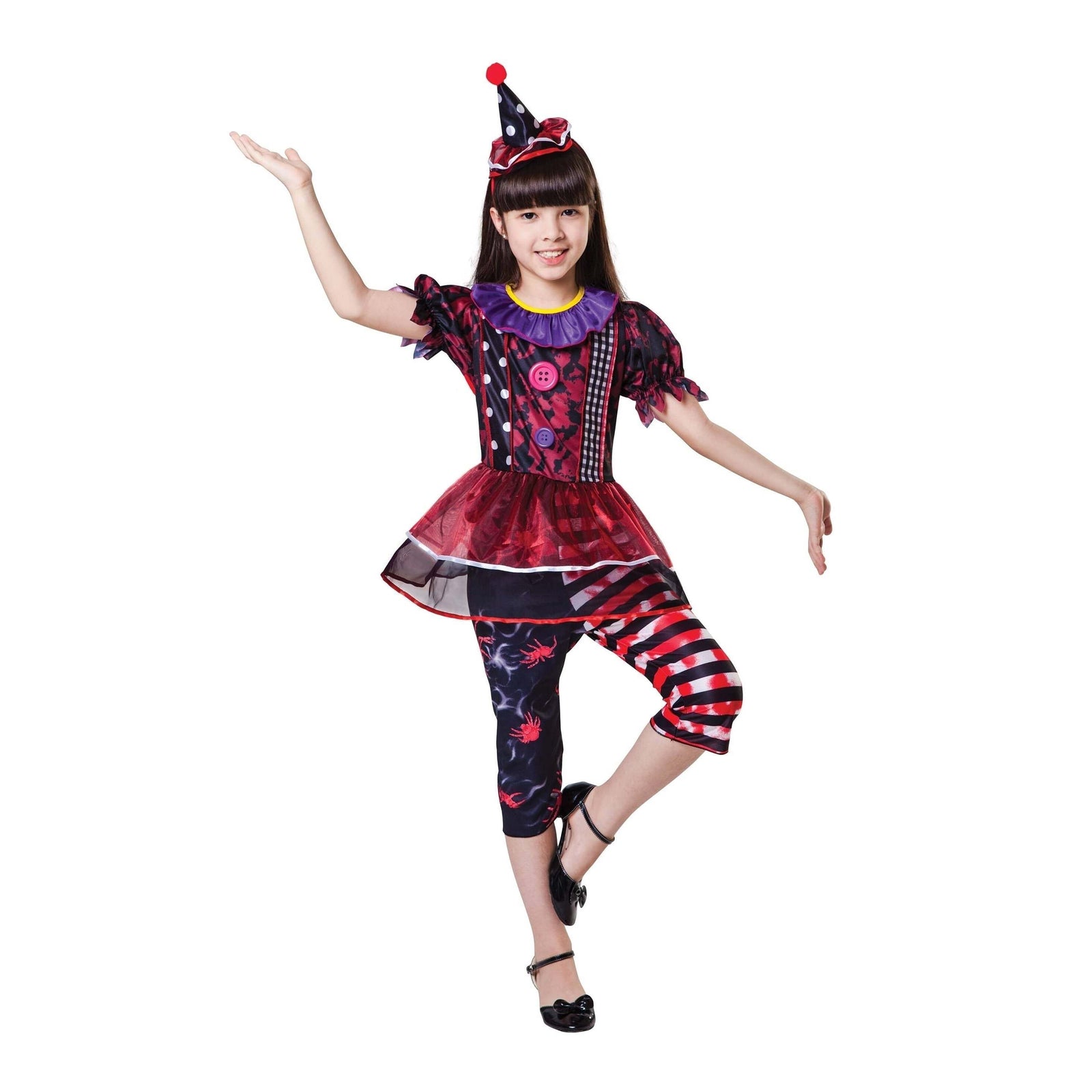 Halloween Clown Girl Large Children's Costume Female To Fit Child Of Height 134cm 146cm 1