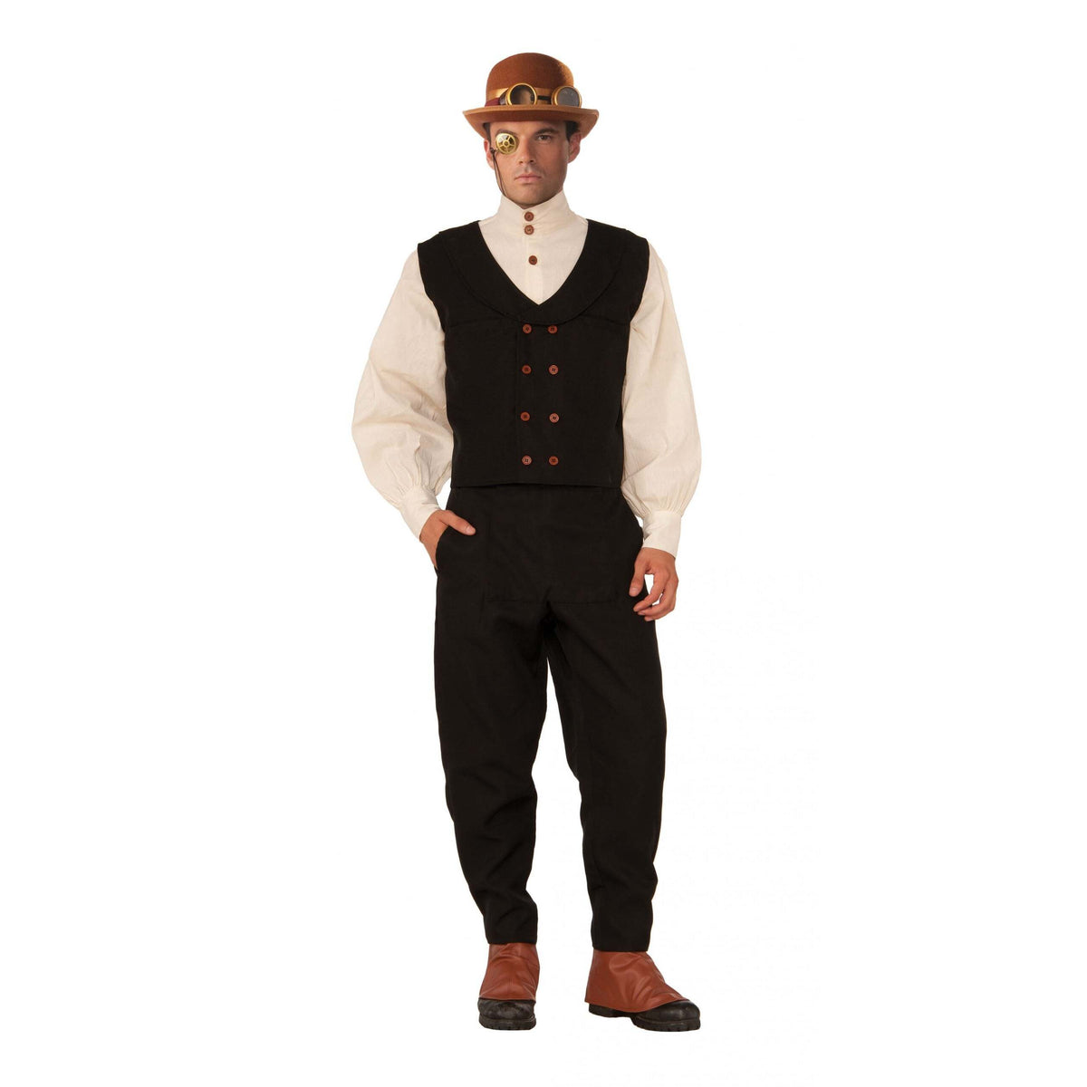 Steampunk Vest Black Adult Costume 1