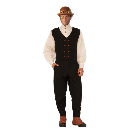 Steampunk Vest Black Adult Costume 1