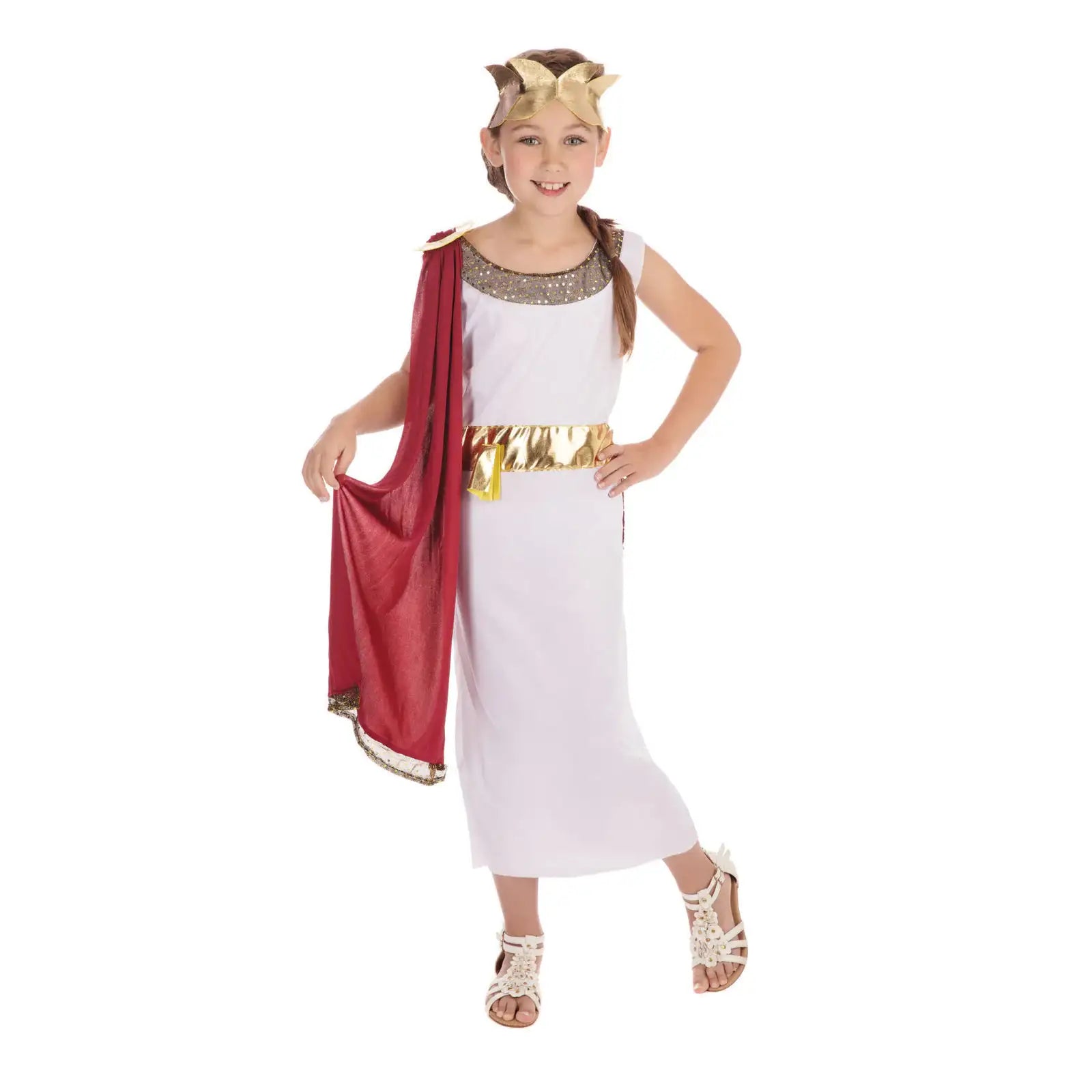 Athena Goddess Girls Costume White Toga 1
