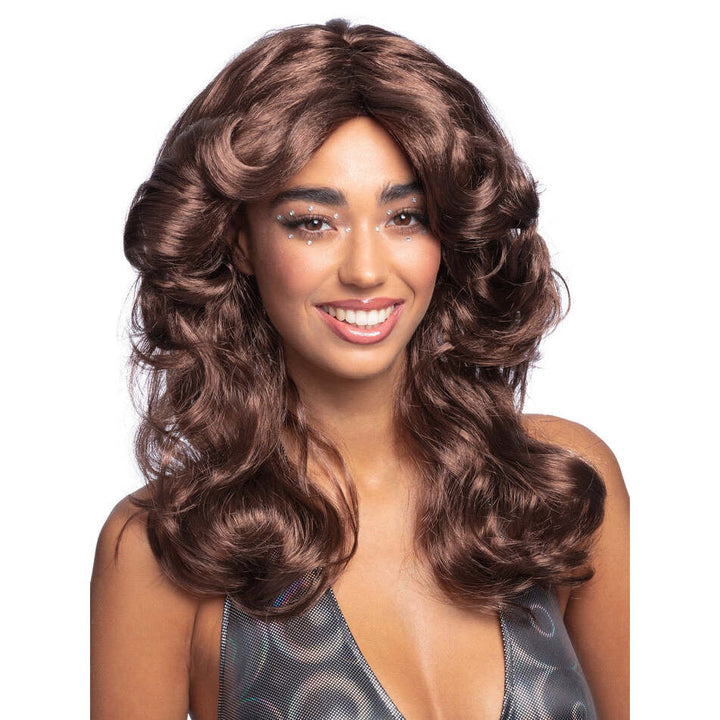 70s Flick Wig Adult Brown Long Costume Hair 1