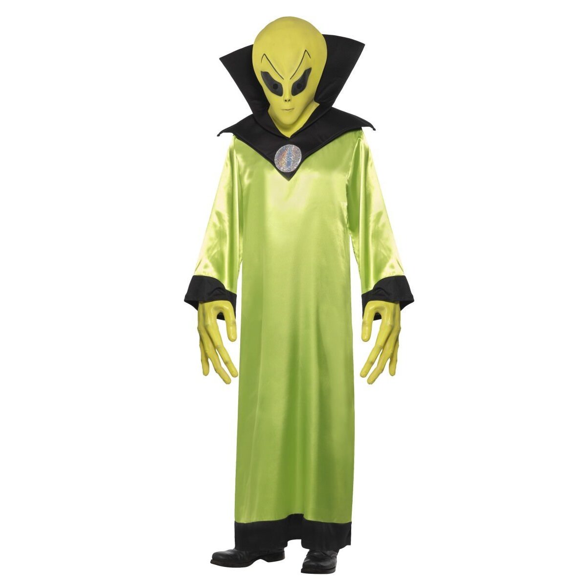 Alien Lord Costume Adult Robe Green Black Glow In The Dark 1