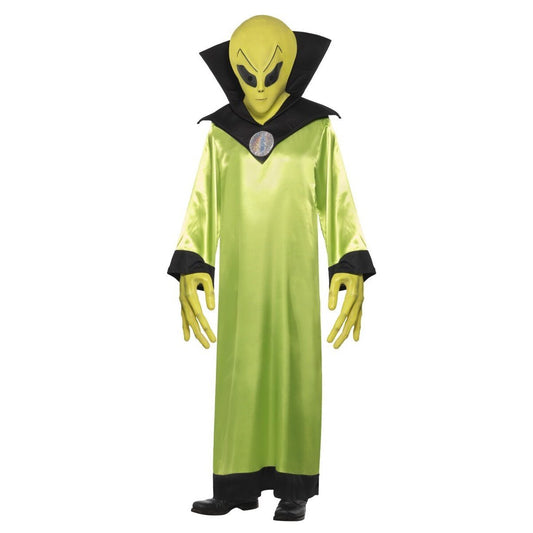 Alien Lord Costume Adult Robe Green Black Glow In The Dark 1