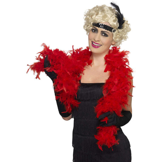 Feather Boa Red 50g 150cm Adult Costume Accessory 1