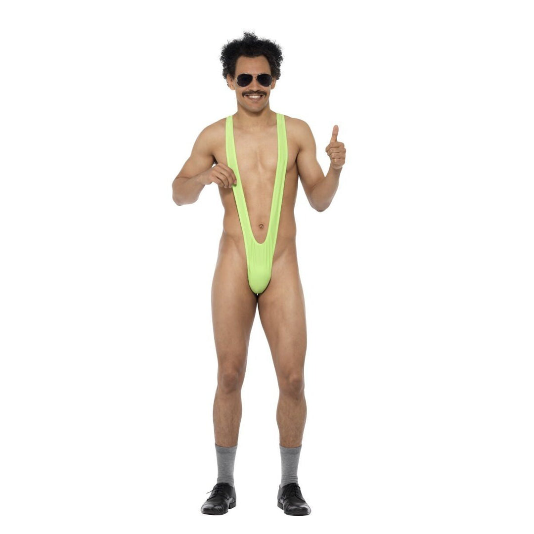 Borat Mankini Adult Lime Green Costume Swimsuit 1