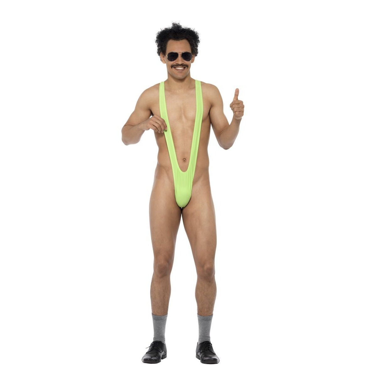 Borat Mankini Adult Lime Green Costume Swimsuit 1
