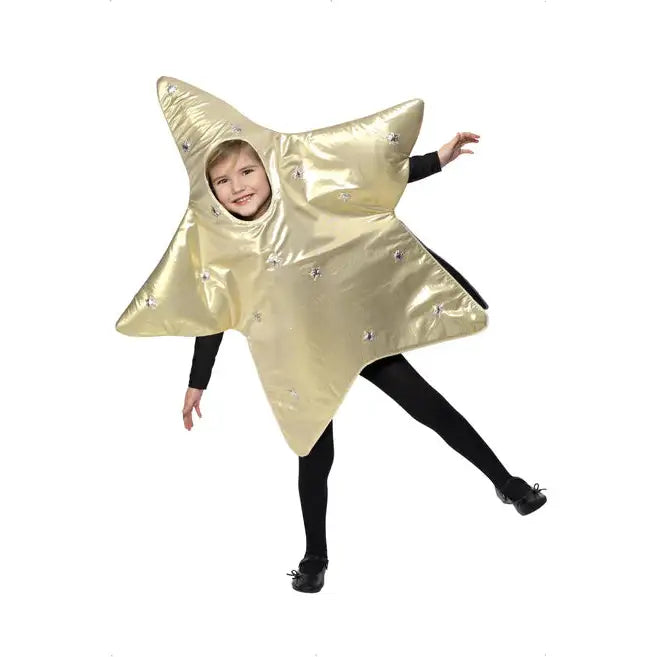 Christmas Star Costume Kids Gold Tabbard 1