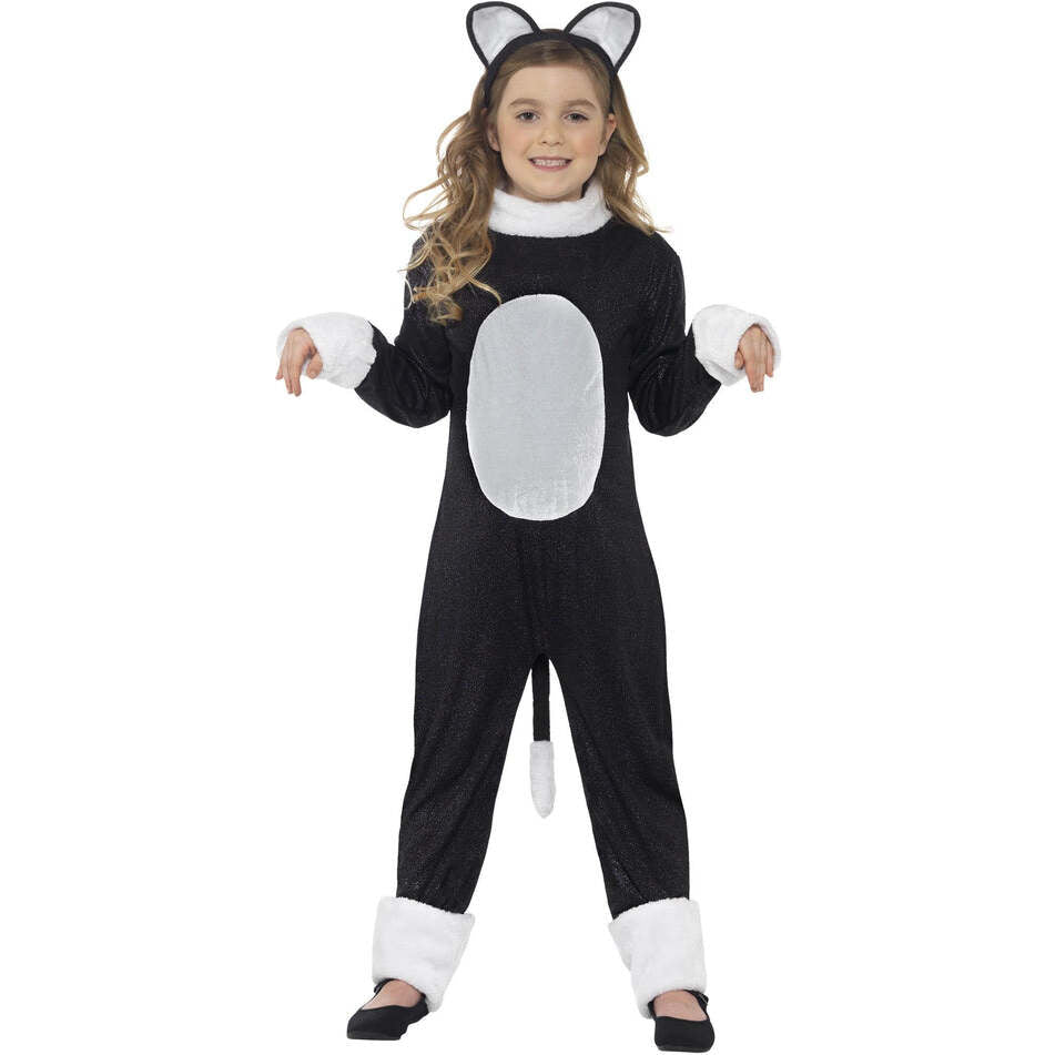 Cool Cat Kids Costume Jumpsuit and Cat Ears 1