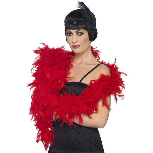 Red Boa Feather 180cm Long 80 Gram Adult Costume Accessory 1
