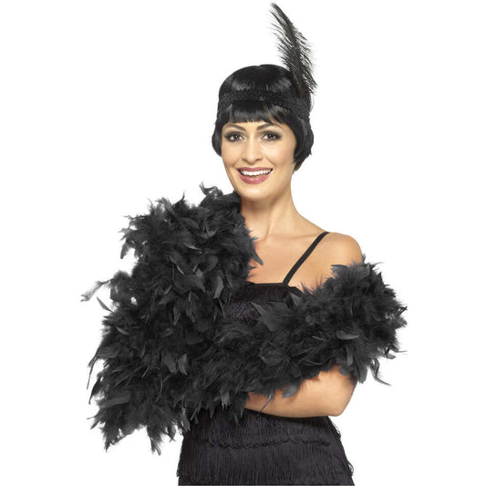 Deluxe Boa Black 180cm 80g Adult Costume Accessory 1
