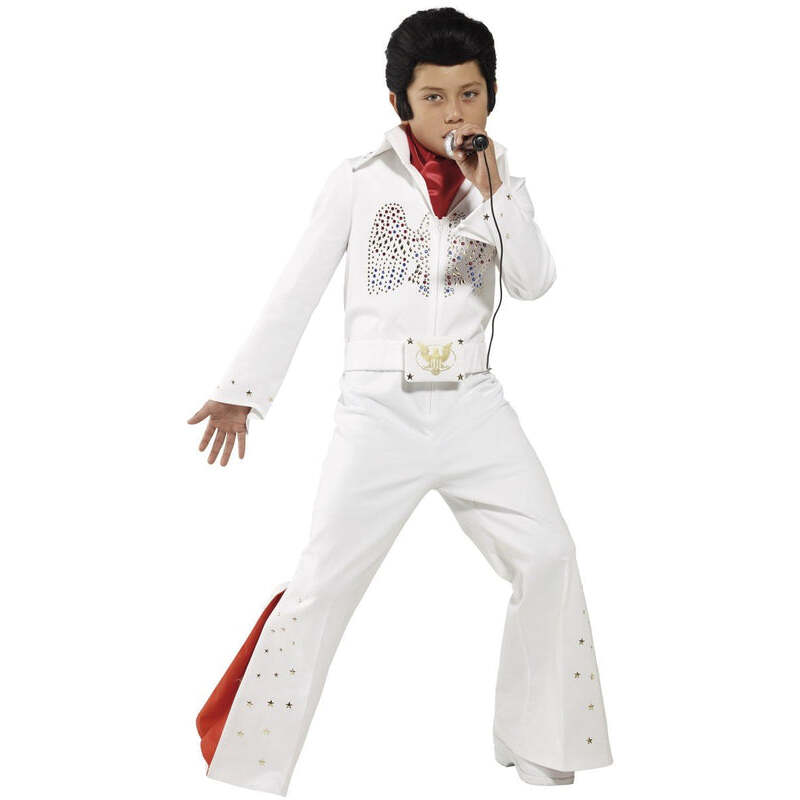 Elvis Costume Kids White Jumpsuit 1