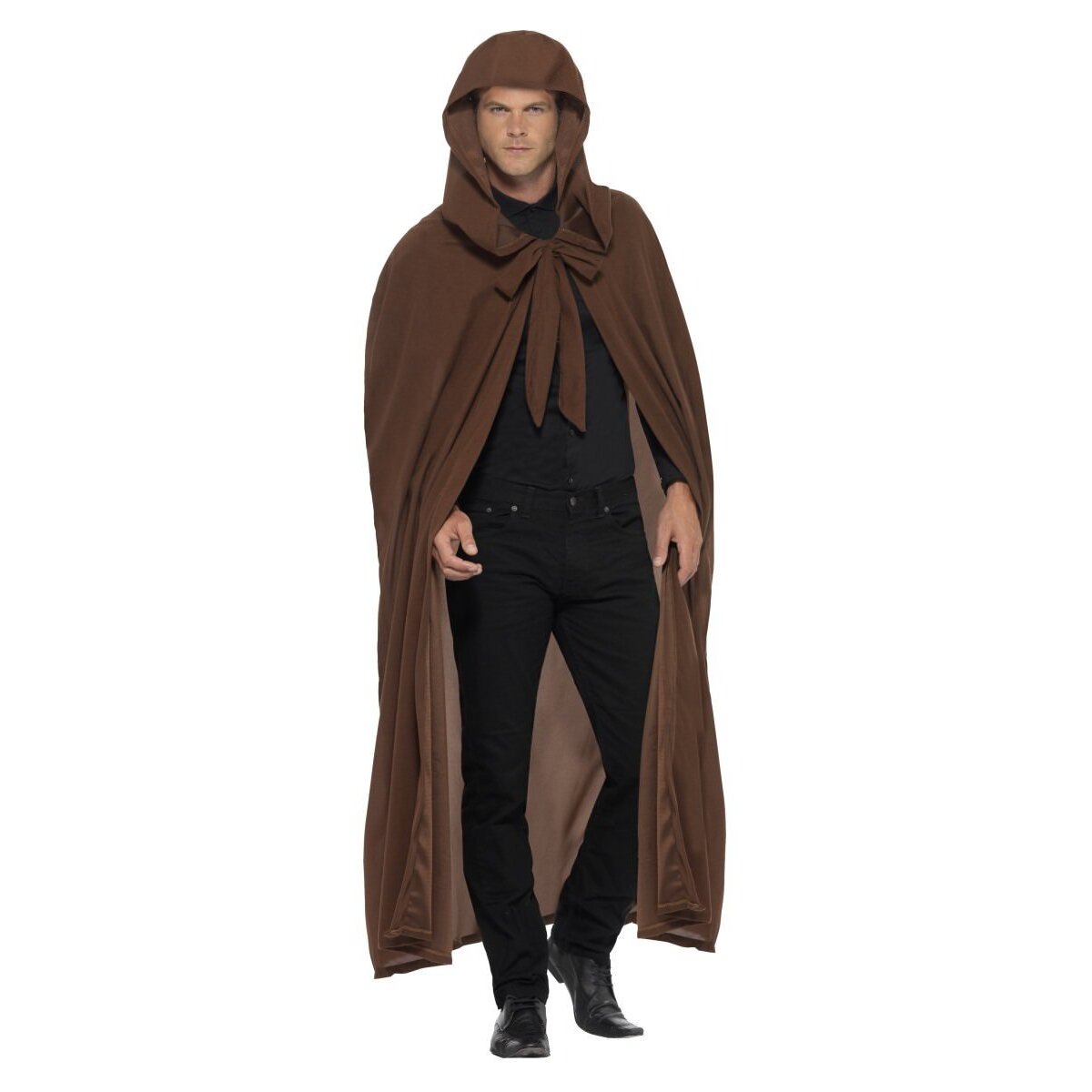 Gravekeeper Hooded Cloak Adult Brown for Halloween 1
