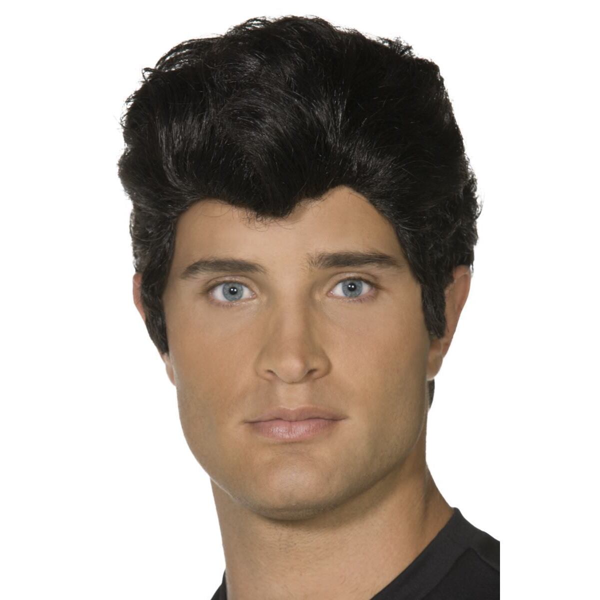 Danny Zuko Adult Black Wig Grease Costume Accessory 1