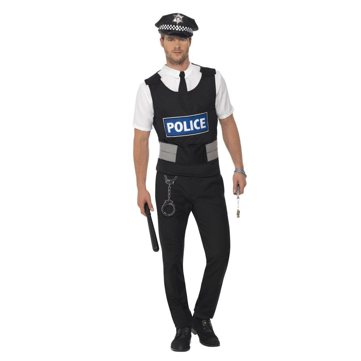 Policeman Costume Instant Kit Adult Black 1