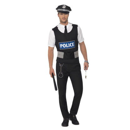 Policeman Costume Instant Kit Adult Black 1