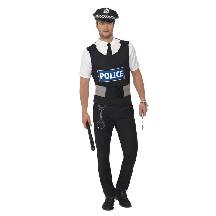 Policeman Costume Instant Kit Adult Black 1