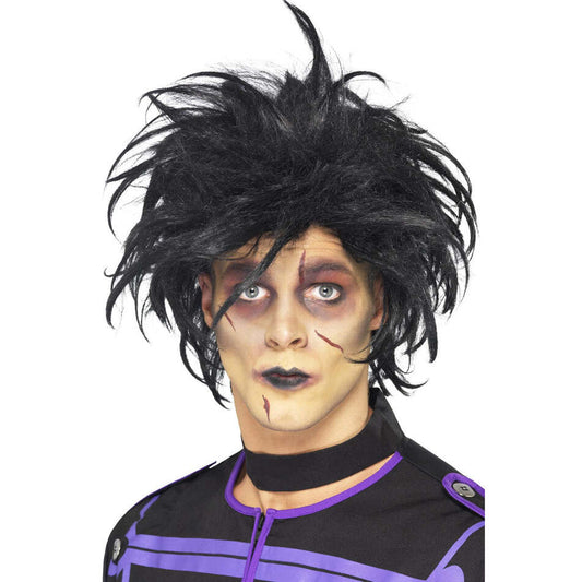 Edward Scissorhands Psycho Wig Adult Black Costume Accessory 1