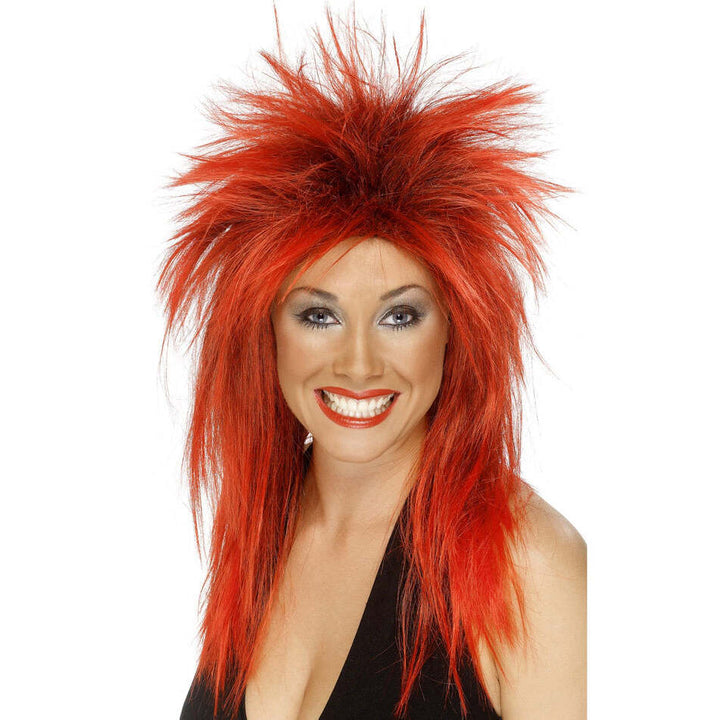 Rock Diva Wig Adult Red Tina Turner Style Costume Accessory 1