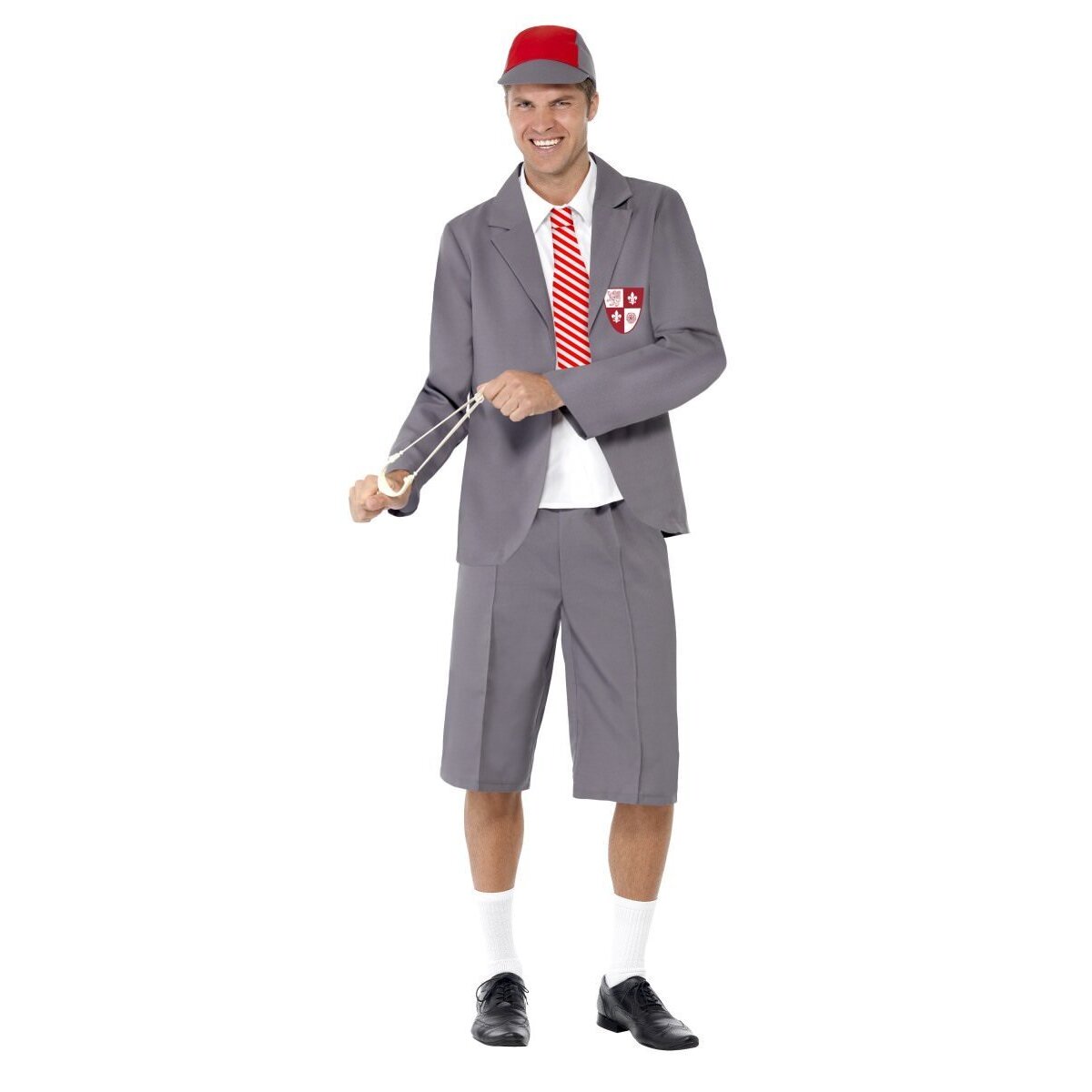 Schoolboy Costume Adult Grey School Uniform 1
