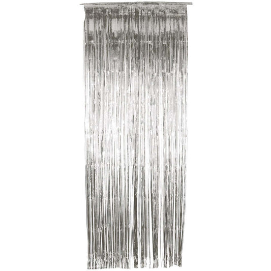 Shimmer Curtain Silver Metallic 91cm By 244cm 1