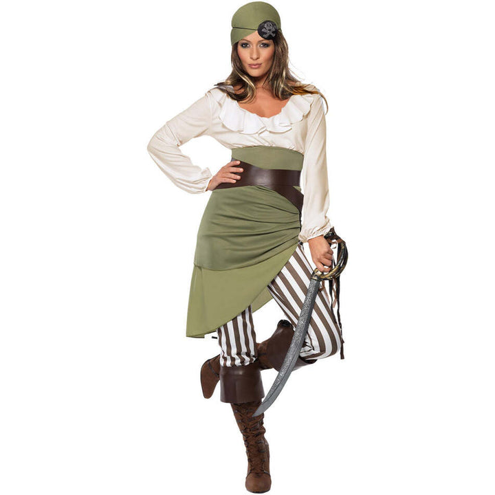 Shipmate Sweetie Costume Top Skirt Leggings Bandanna Belt Bootcuffs 1