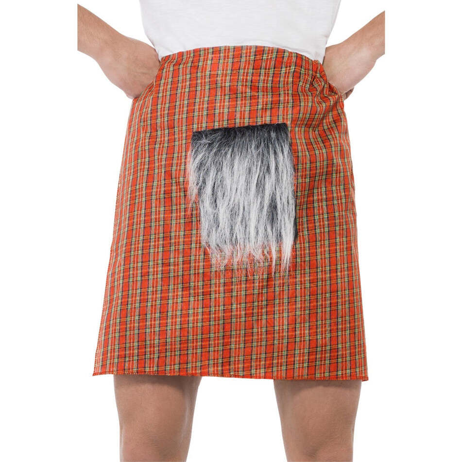 Tartan Kilt Red with Sporran Scottish Highlander Costume Accessory 1